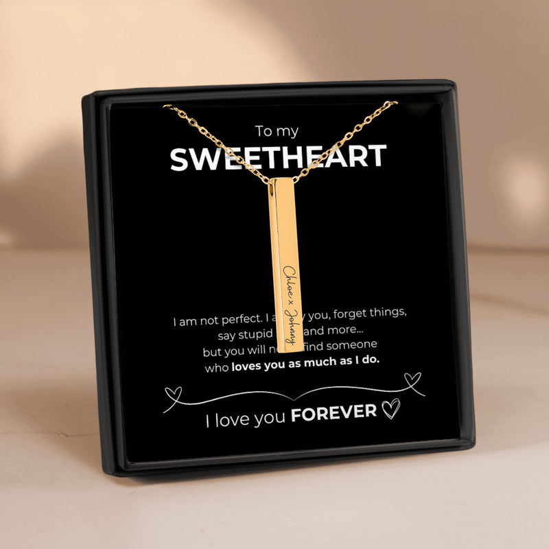 Personalized Necklace "To My Sweetheart"