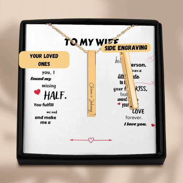 Personalized Necklace "To My Wife"