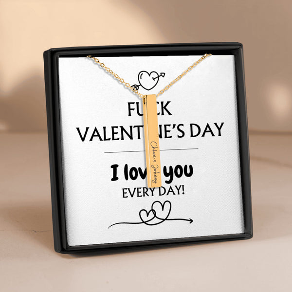 Personalized Necklace "Fuck Valentine's Day"