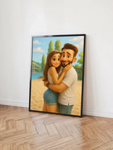 Mockup Vorlage Poster Schwarzer Rahmen