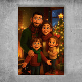 Personalized Poster - Portrait in Christmas style