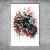 Personalized Poster - Watercolor Motorcycle
