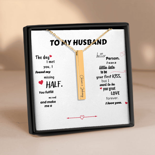 Personalized Necklace "To My Husband"