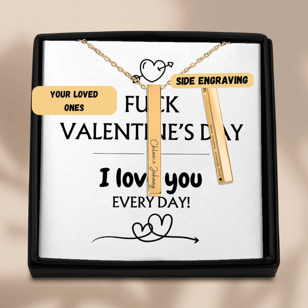 Personalized Necklace "Fuck Valentine's Day"